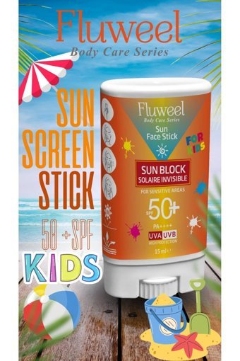 Fluweel Stick 15 Faktör Tüm Ciltler İçin Nemlendirici Suya Dayanıklı Yüz Güneş Kremi 15 ml