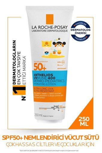 La Roche Posay Anthelios 50 Faktör Tüm Ciltler İçin Nemlendirici Suya Dayanıklı Vücut Güneş Kremi 250 ml