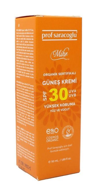 Prof Saracoglu 30 Faktör Tüm Ciltler İçin Nemlendirici Suya Dayanıklı Yüz Güneş Kremi 50 ml
