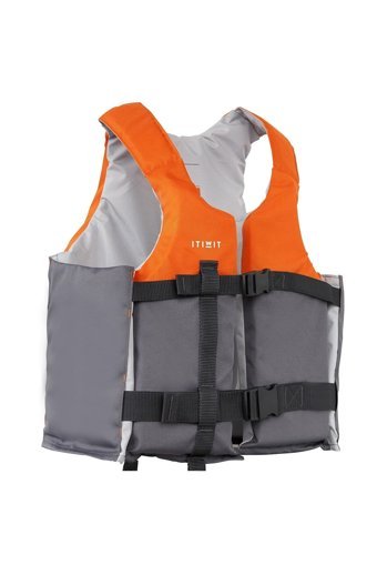 Decathlon 70 Newton Sertifikalı Yetişkin Gri - Turuncu Can Yeleği