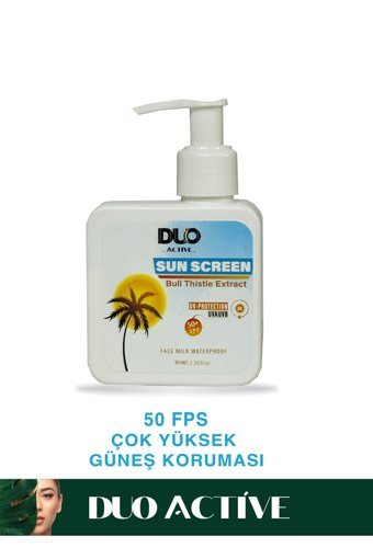 Duo Active Bull Thistle Extract 50 Faktör Tüm Ciltler İçin Nemlendirici Suya Dayanıklı Yüz Güneş Kremi 50 ml