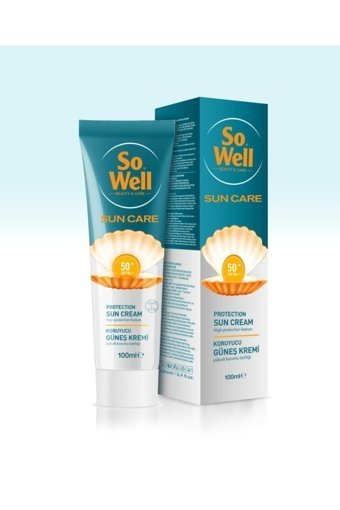 Sun Care Sun Care 50 Faktör Tüm Ciltler İçin Nemlendirici Suya Dayanıklı Yüz Güneş Kremi 100 ml