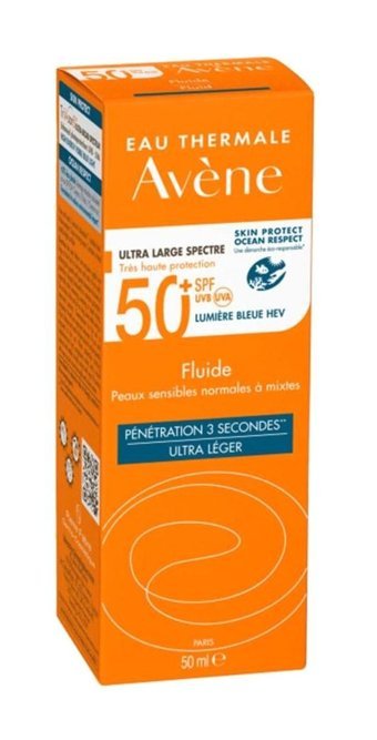 Avène Avene Fluid 50 Faktör Normal Ciltler İçin Nemlendirici Suya Dayanıklı Yüz Güneş Kremi 50 ml