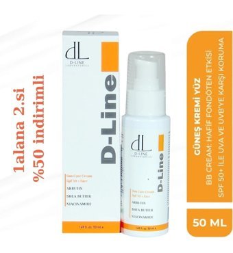 Dl D Line Laboratories 50 Faktör Tüm Ciltler İçin Nemlendirici Suya Dayanıklı Yüz Güneş Kremi 50 ml