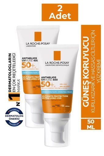 La Roche Posay Hydrating 50 Faktör Tüm Ciltler İçin Leke Karşıtı Nemlendirici Yağsız Suya Dayanıklı Yüz ve Vücut Güneş Kremi 50 ml