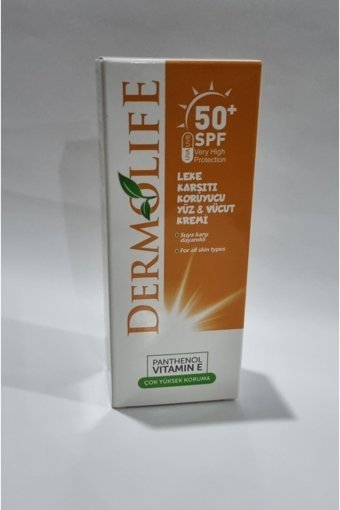 Dermolife 50 Faktör Tüm Ciltler İçin Nemlendirici Suya Dayanıklı Yüz Güneş Kremi 50 ml