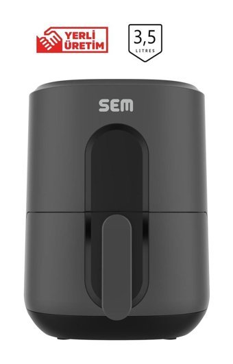 Sem SC306 Airfryer 3.5 lt Tek Hazneli Yağsız Sıcak Hava Fritözü Siyah