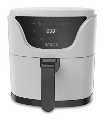 Rexon Hot Airfryer 5 lt Tek Hazneli Led Ekranlı Yağsız Sıcak Hava Fritözü Beyaz