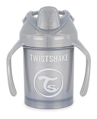Twistshake Akıtmaz Kulplu 4+ Ay 230 ml Alıştırma Bardağı Gri