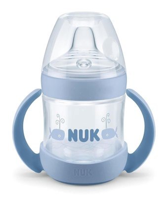 Nuk Nature Sense Akıtmaz Kulplu 6-18 Ay 150 ml Alıştırma Bardağı BeyazMor