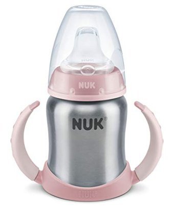 Nuk 255247-B Akıtmaz Kulplu 125 ml Alıştırma Bardağı Pembe