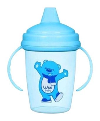 Wee Baby Enjoy Kulplu 240 ml Alıştırma Bardağı Mavi