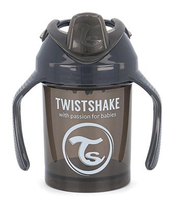 Twistshake Akıtmaz Kulplu 4+ Ay 230 ml Alıştırma Bardağı Siyah