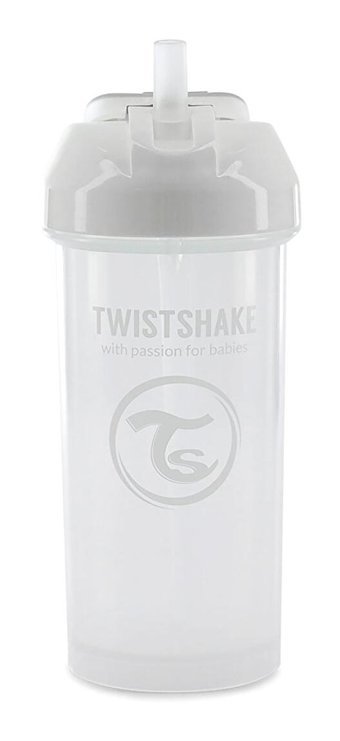 Twistshake Pipetli Kulpsuz 6+ Ay 360 ml Alıştırma Bardağı Beyaz