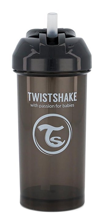 Twistshake Pipetli Kulpsuz 6+ Ay 360 ml Alıştırma Bardağı Siyah
