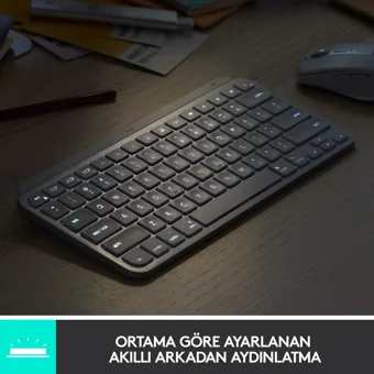 Logitech MX Keys Mini For Mac Türkçe Q Kablosuz Gri Numerik Klavye