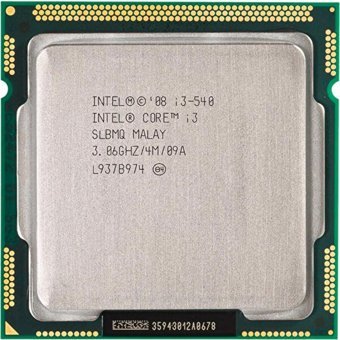Intel i3 540 2 Çekirdekli 3.0 GHz 4 MB Ön Bellek LGA1156 Soket Tipi İşlemci