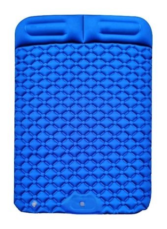 Cbtxglobal Katlanır Kamp Otomatik 195x119x16 cm Çift Kişilik Şişme Yatak Koyu Mavi