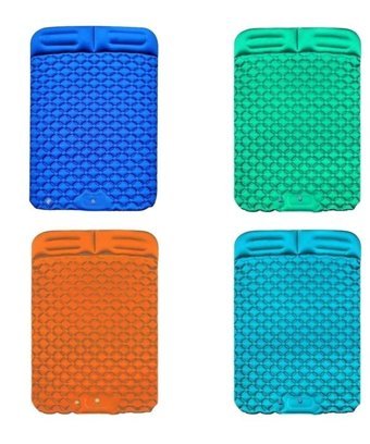 Cbtxglobal Katlanır Kamp Otomatik 195x119x16 cm Çift Kişilik Şişme Yatak Koyu Mavi