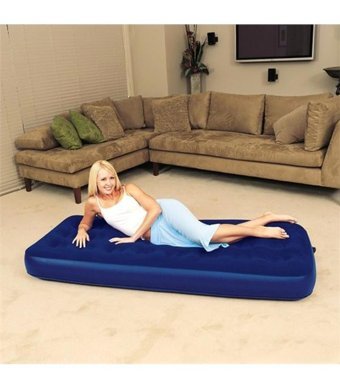 Bestway 67000 Katlanır Ev Tipi 185x76x22 cm Tek Kişilik Şişme Yatak Lacivert