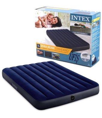 Intex Iky64758 Katlanır Ev Tipi Çift Kişilik Şişme Yatak Lacivert