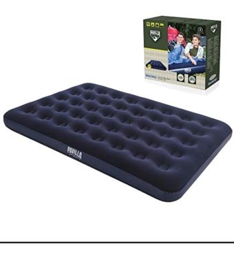 Bestway 67002 Katlanır Ev Tipi 191x137x22 cm Çift Kişilik Şişme Yatak Lacivert