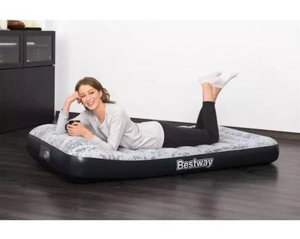 Bestway 67834 Katlanır Ev Tipi Tek Kişilik Şişme Yatak Lacivert