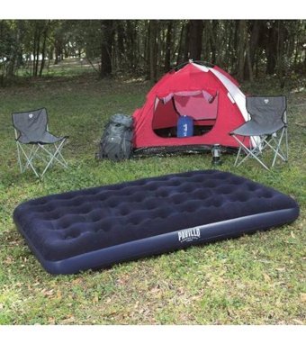 Bestway 67002 Katlanır Kamp 191x137x22 cm Çift Kişilik Şişme Yatak Lacivert