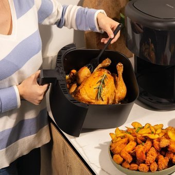 Cecotec CecoFry 6000 Airfryer 6 lt Tek Hazneli Led Ekranlı Sıcak Hava Fritözü Siyah