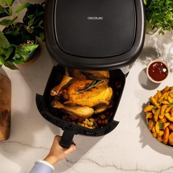 Cecotec CecoFry 6000 Airfryer 6 lt Tek Hazneli Led Ekranlı Sıcak Hava Fritözü Siyah