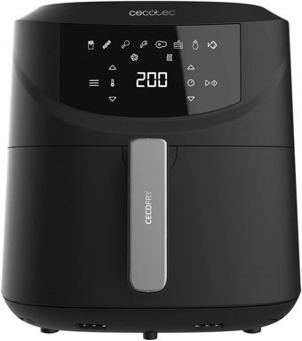 Cecotec CecoFry 7600 Airfryer 7.6 lt Tek Hazneli Led Ekranlı Sıcak Hava Fritözü Siyah