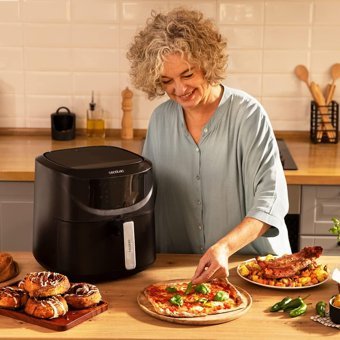 Cecotec CecoFry 7600 Airfryer 7.6 lt Tek Hazneli Led Ekranlı Sıcak Hava Fritözü Siyah