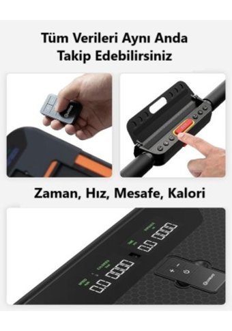 Urevo 12 Programlı 120 kg Kapasiteli Motorlu Katlanabilir Koşu ve Yürüyüş Bandı Siyah