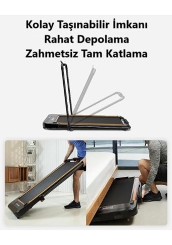 Urevo 12 Programlı 120 kg Kapasiteli Motorlu Katlanabilir Koşu ve Yürüyüş Bandı Siyah