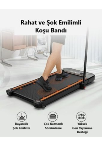 Urevo 12 Programlı 120 kg Kapasiteli Motorlu Katlanabilir Koşu ve Yürüyüş Bandı Siyah