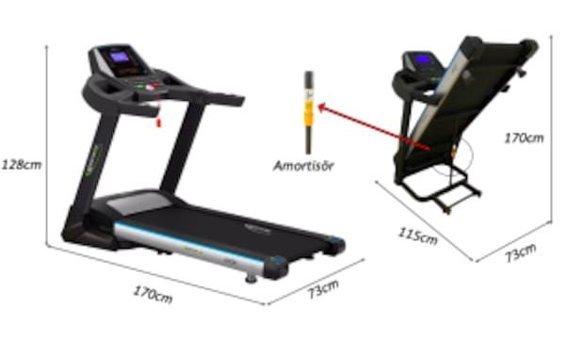 Proforce Axis 15 Programlı 130 kg Kapasiteli Motorlu Koşu Bandı Siyah