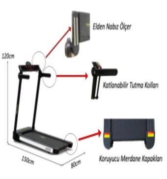 Proforce Cassper 15 Programlı 100 kg Kapasiteli Motorlu Koşu Bandı Siyah