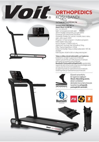 Voit Orthopedics 14 Programlı 120 kg Kapasiteli Motorlu Koşu Bandı Çok Renkli