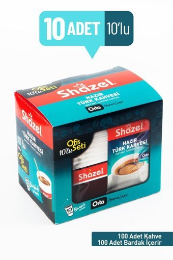 Shazel Sade Orta Kavrulmuş Türk Kahvesi 10x9 gr