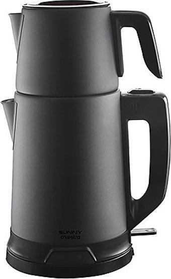 Sunny CKM 19 Orkestra Otomatik Çelik Demlikli 1800 W Işıklı Çelik Gövdeli Gri Retro Çay Makinesi