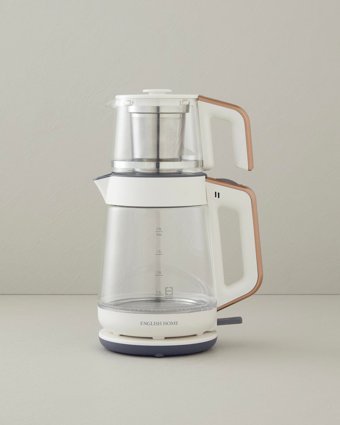 English Home CMK 6001 Çelik Demlikli 1650 W Işıklı Çelik Gövdeli Rose Retro Çay Makinesi