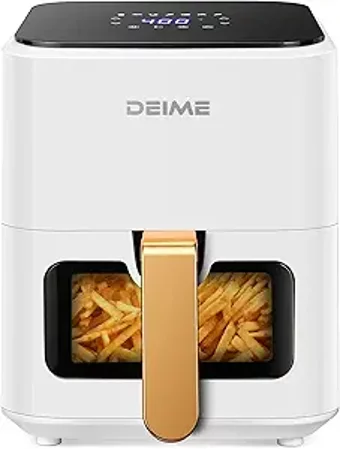 Deime Airfryer 4.2 lt Tek Hazneli Led Ekranlı Yağsız Sıcak Hava Fritözü Beyaz