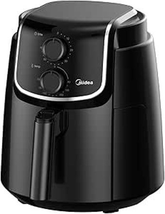 Midea MF-TN35D2 Airfryer 3.5 lt Tek Hazneli Izgara Yapan Led Ekranlı Yağsız Sıcak Hava Fritözü Siyah