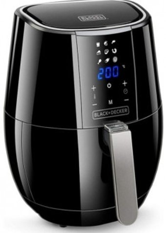 Black Decker BXAF3500E Airfryer 3 lt Tek Hazneli Led Ekranlı Yağsız Sıcak Hava Fritözü Siyah