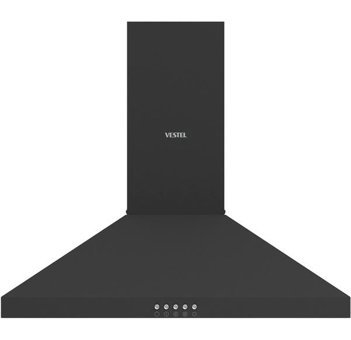 Vestel AD-60030 S 297 m3/h 60 cm Paslanmaz Çelik Karbon Filtreli Bacalı Duvar Tipi Damlumbaz Siyah