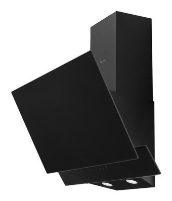 Ferre D016 100 W 650 m3/h 60 cm Cam Karbon Filtreli Bacalı Duvar Tipi Damlumbaz Siyah