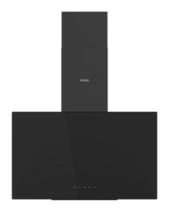 Vestel AD-63340 S 420 m3/h 60 cm Cam Karbon Filtreli Bacalı Duvar Tipi Damlumbaz Siyah