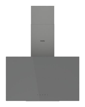 Vestel AD-63340 G 420 m3/h 60 cm Cam Karbon Filtreli Bacalı Duvar Tipi Damlumbaz Gri