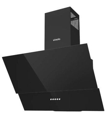 Vinola CWB104.600 600 m3/h 60 cm Cam Karbon Filtreli Bacalı Duvar Tipi Damlumbaz Siyah