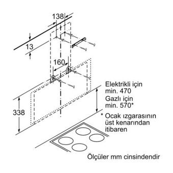 Siemens LC95KA670T 210 W 600 m3/h 90 cm Cam Bacalı Duvar Tipi Damlumbaz Siyah